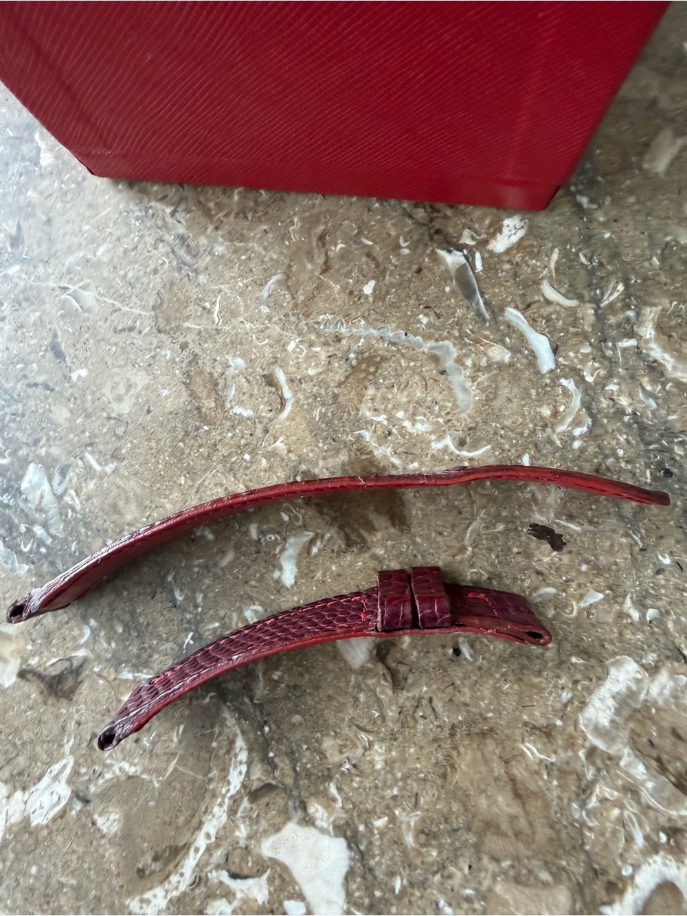 Vintage CARTIER lizard tank genuine straps - Picture 8 of 8
